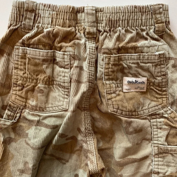 Oshkosh - 24 month/2T, tan camo corduroy pants - Picture 5 of 6